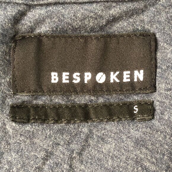 Bespoken 2 Button Pocket Henley Long Sleeve Heather Blue Size Small - Picture 2 of 7